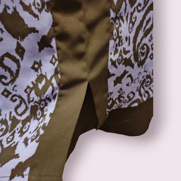 AB STUDIO | โจ๐ Lavender & Black Long Sleeve Blouse | EUC โจ size M - Picture 7 of 10